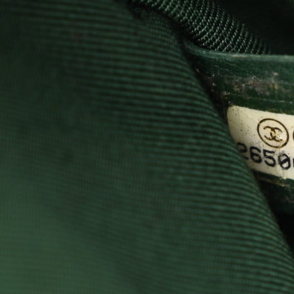 Chanel Calfskin Grosgrain Stitched Button Up Camera Case Green 8 of 12