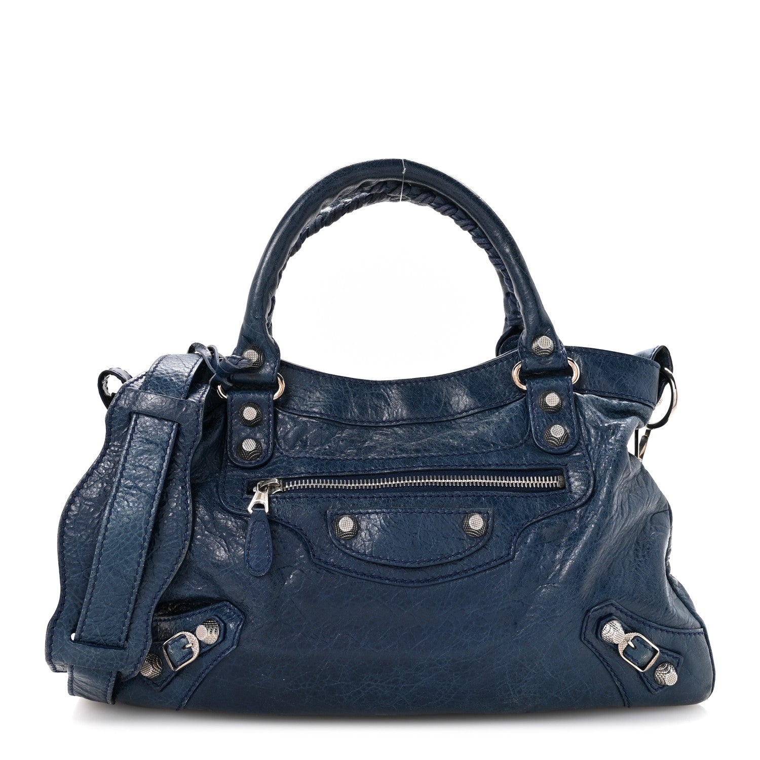 Balenciaga Agneau Giant 12 Silver Hardware Town Bleu Mineral 1 of 17