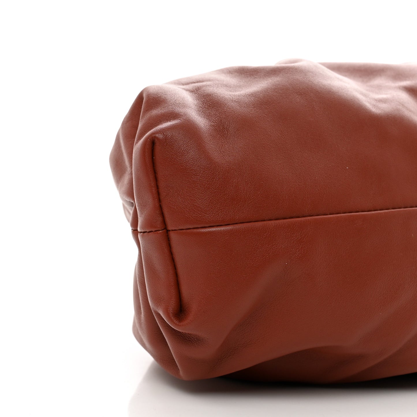 Smooth Butter Calf The Pouch Oversized Clutch Rust