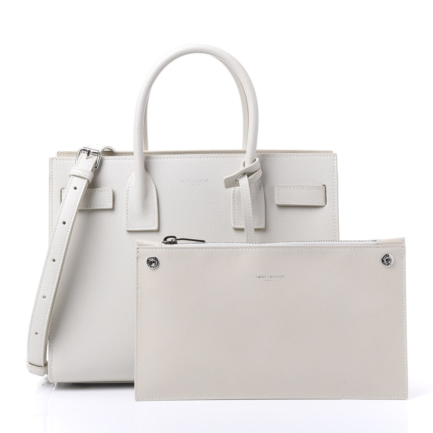 Grained Calfskin Baby Sac De Jour Crema Soft