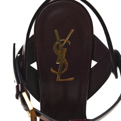 Saint Laurent Patent Tribute 105 Platform Sandals 37 Barolo 8 of 9