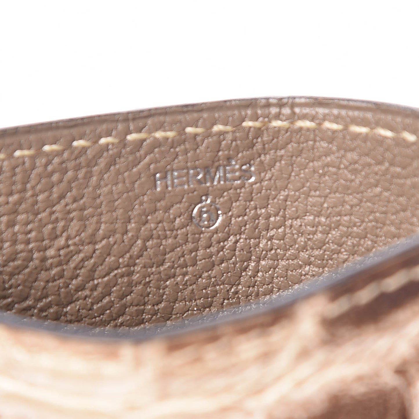 Matte Niloticus Crocodile Himalaya Petit H Card Case Blanc