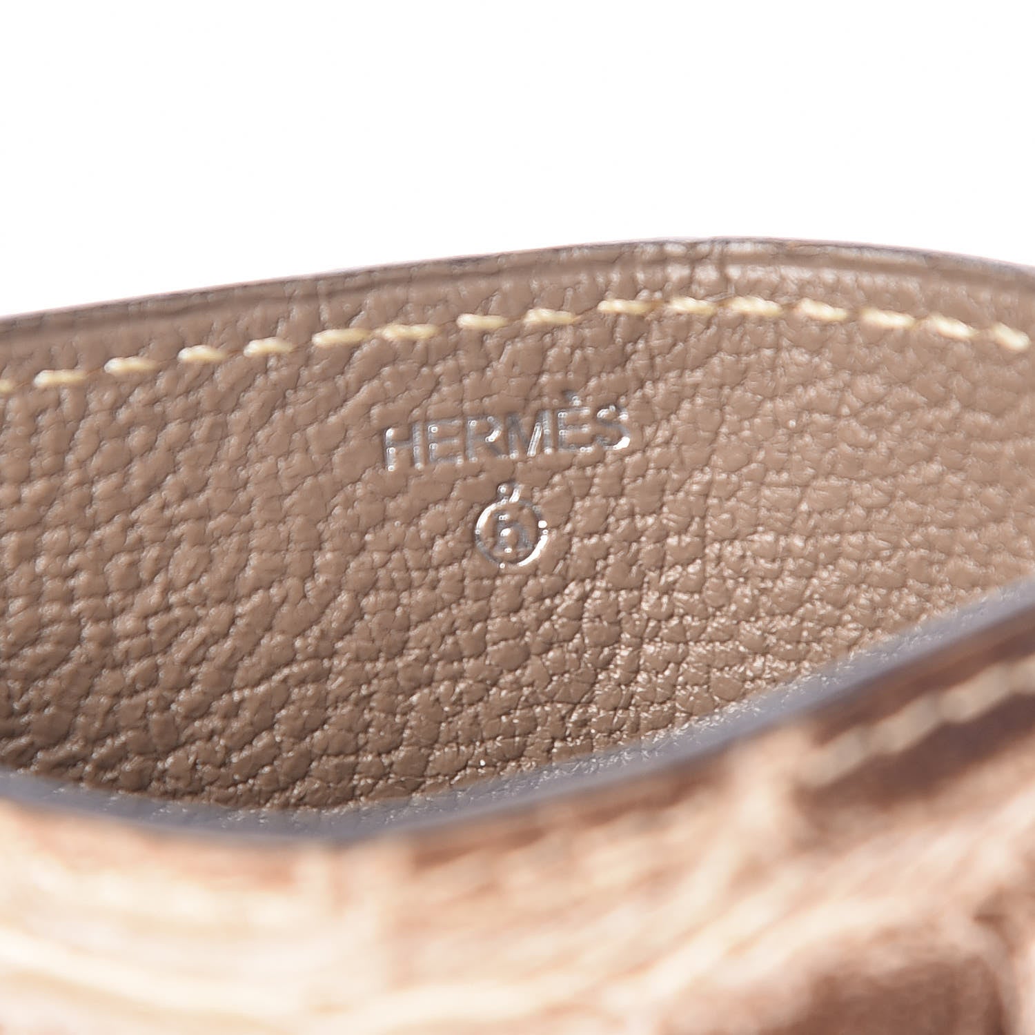 Hermes Matte Niloticus Crocodile Himalaya Petit H Card Case Blanc 6 of 9