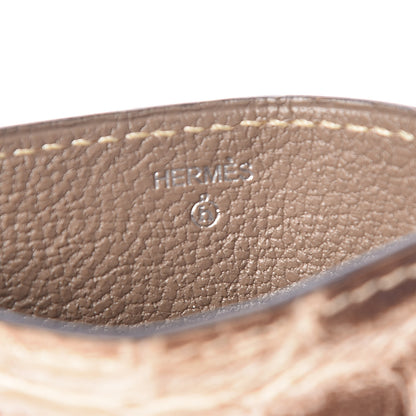 Hermes Matte Niloticus Crocodile Himalaya Petit H Card Case Blanc 6 of 9