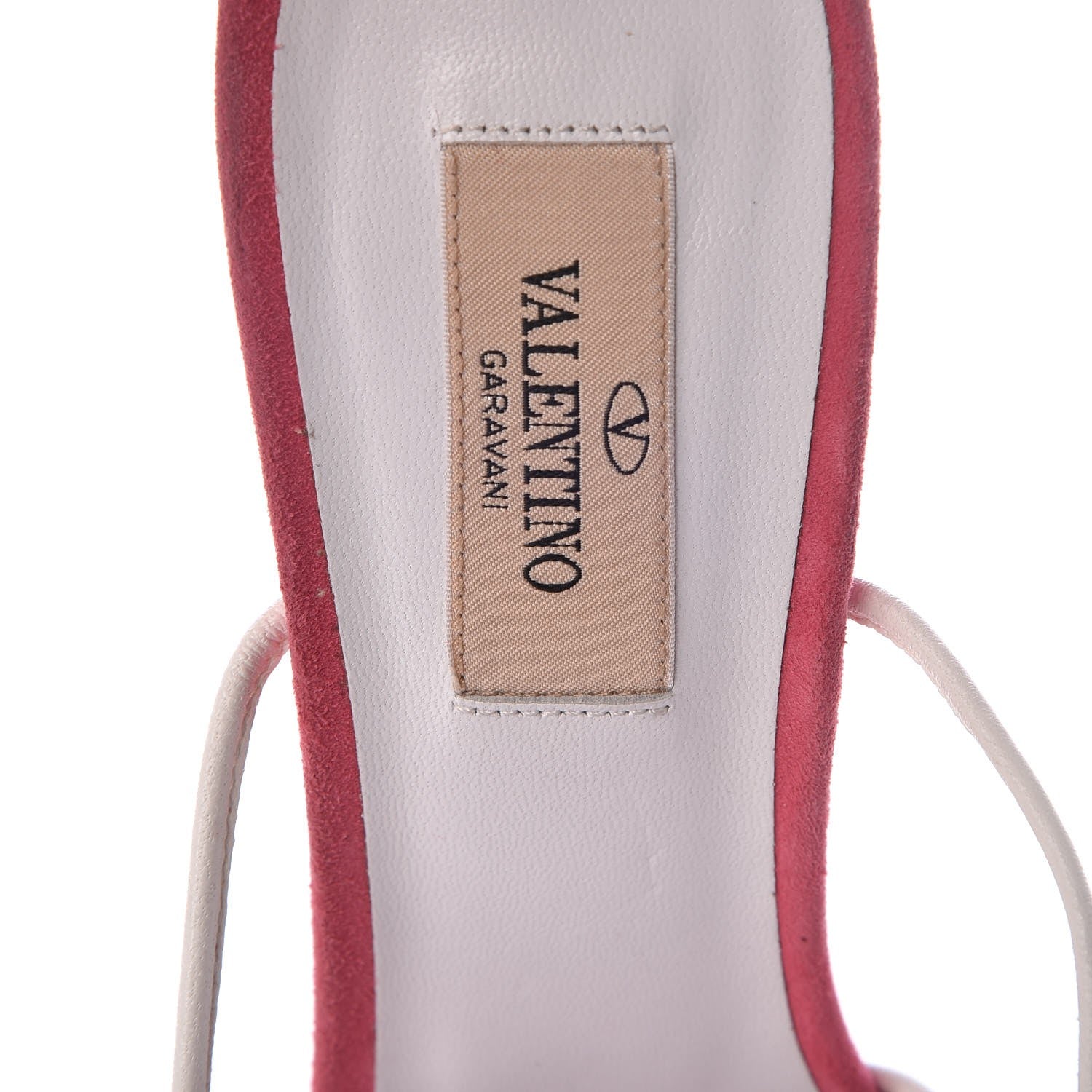 Valentino Garavani Suede Free Rockstud Crisscross Slingback 85mm Sandals 39 Shadow Pink Optic White 6 of 11