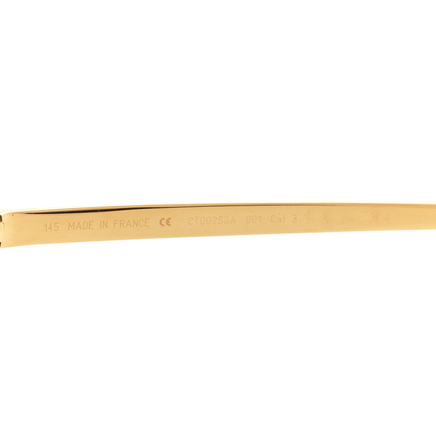 Panthere De Cartier Square Sunglasses CT0030S Gold Black