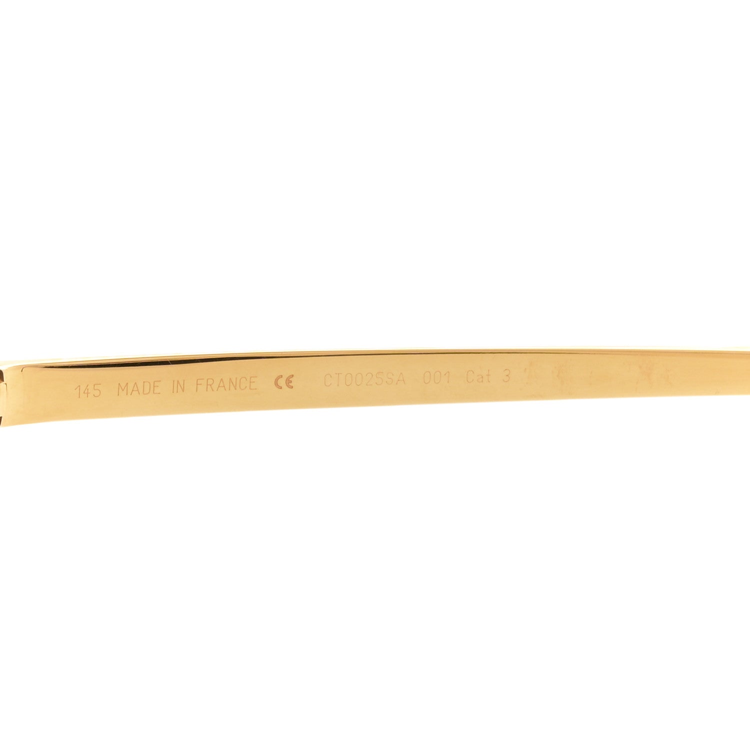 Cartier Panthere De Cartier Square Sunglasses CT0030S Gold Black 6 of 9