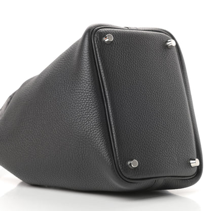 Hermes Taurillon Clemence Matte Alligator Picotin Lock Touch 18 PM Black 9 of 11