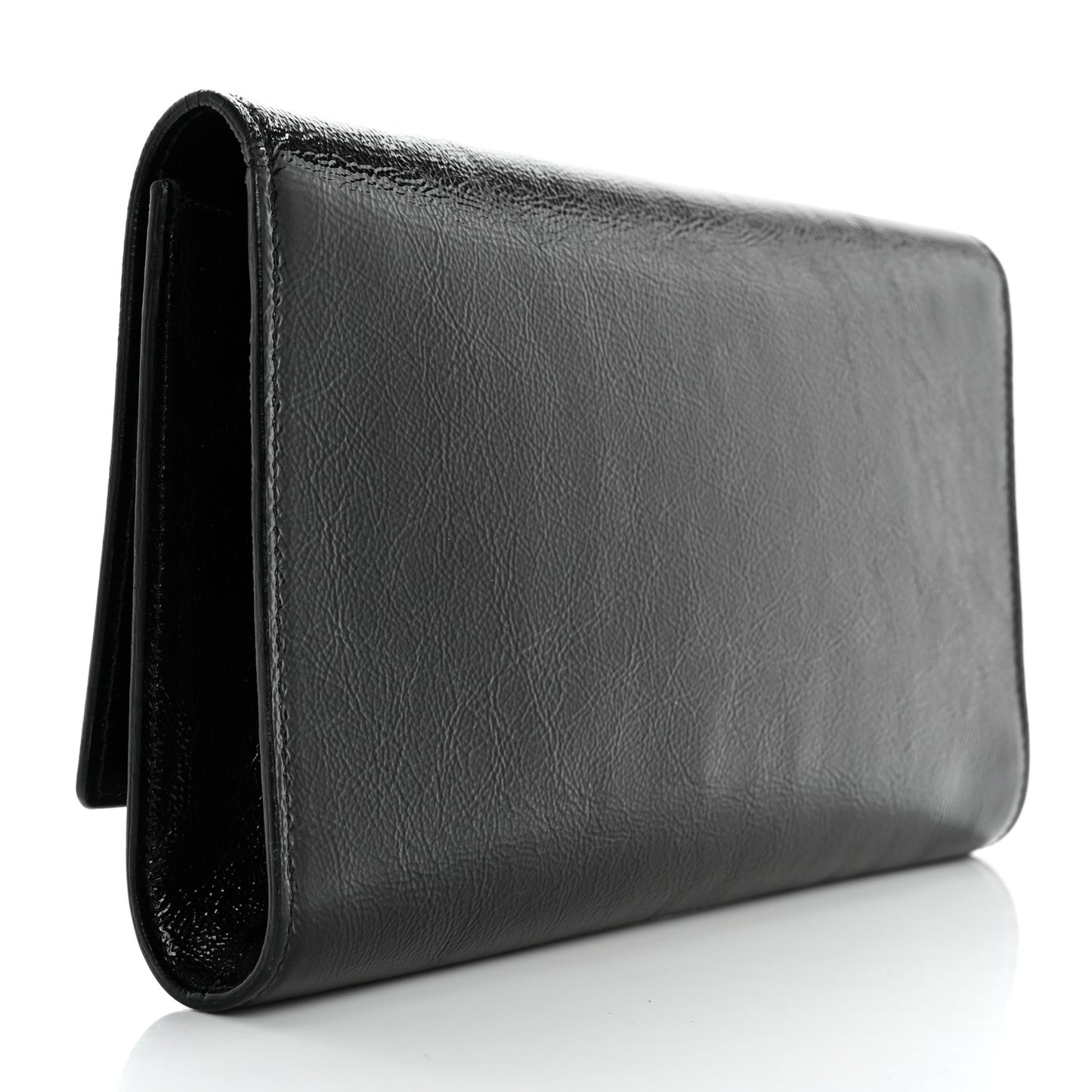 Textured Patent Monogram Small Belle De Jour Clutch Black