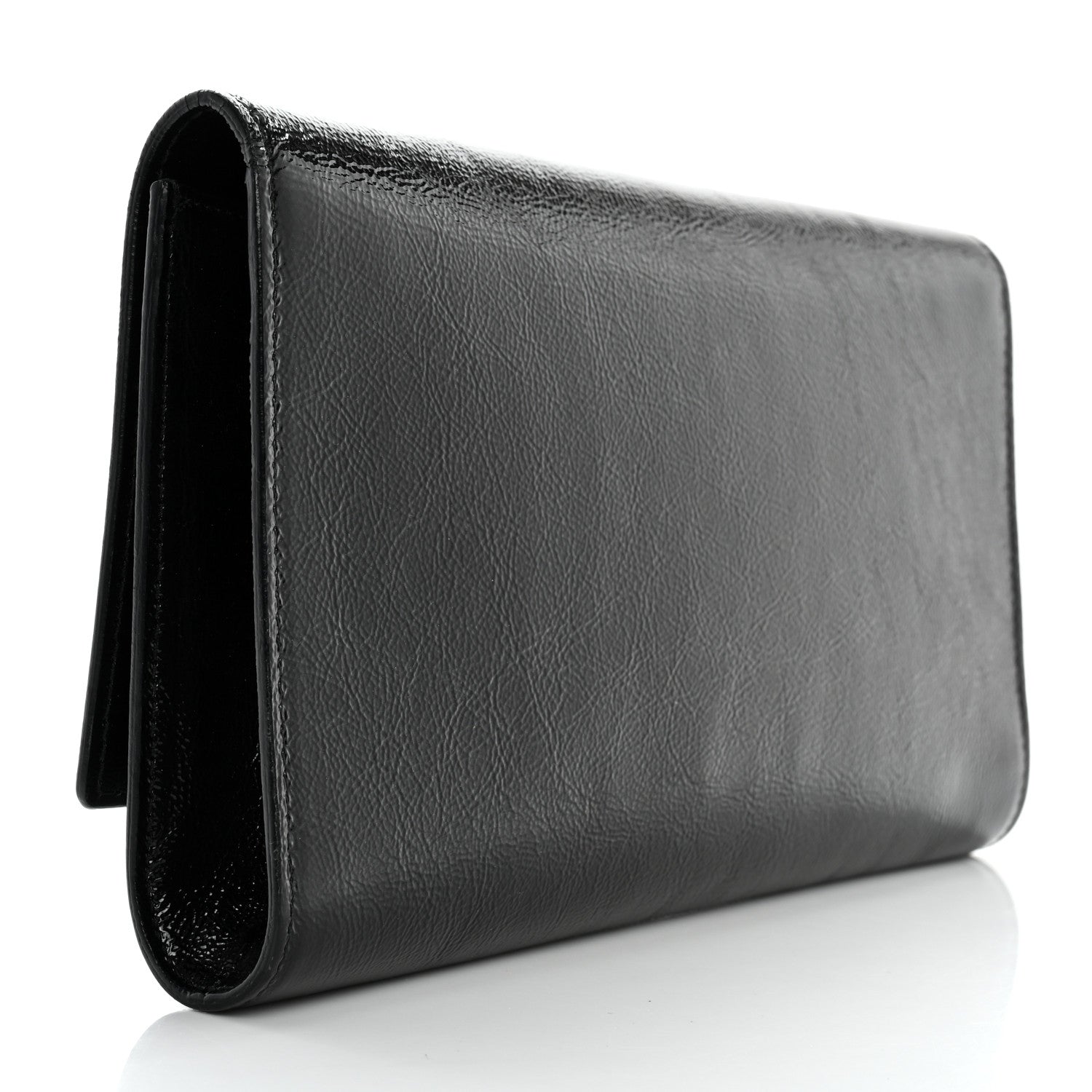 Saint Laurent Textured Patent Monogram Small Belle De Jour Clutch Black 3 of 12