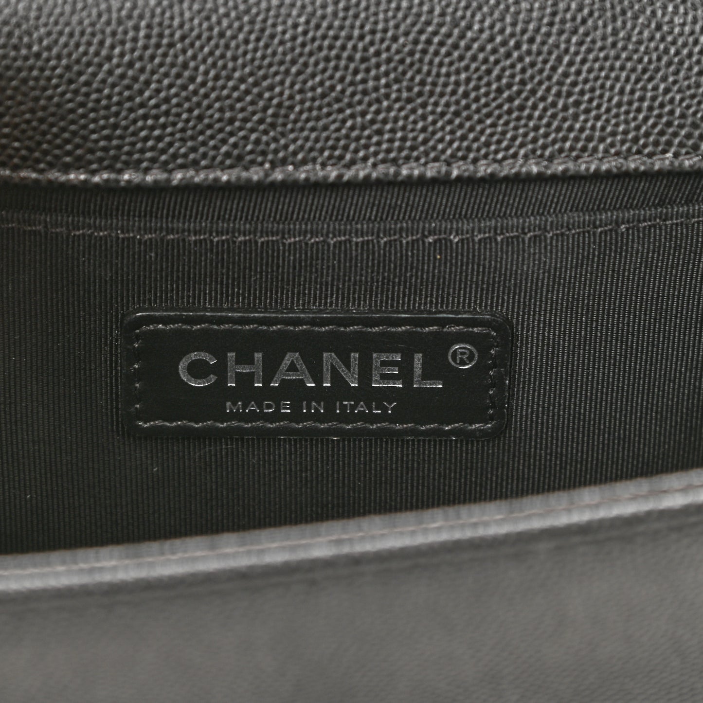 Caviar Quilted Small Boy Flap Black