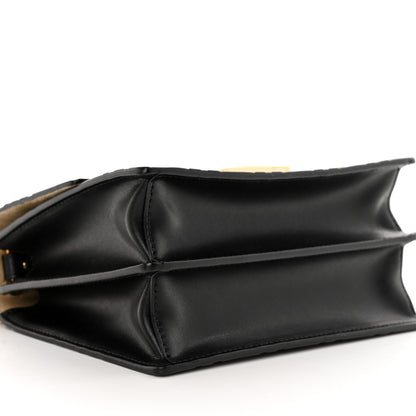 Fendi Vitello Liberty Bi-Color FF 1974 Embossed Small Kan U Shoulder Bag Maya Black 10 of 14