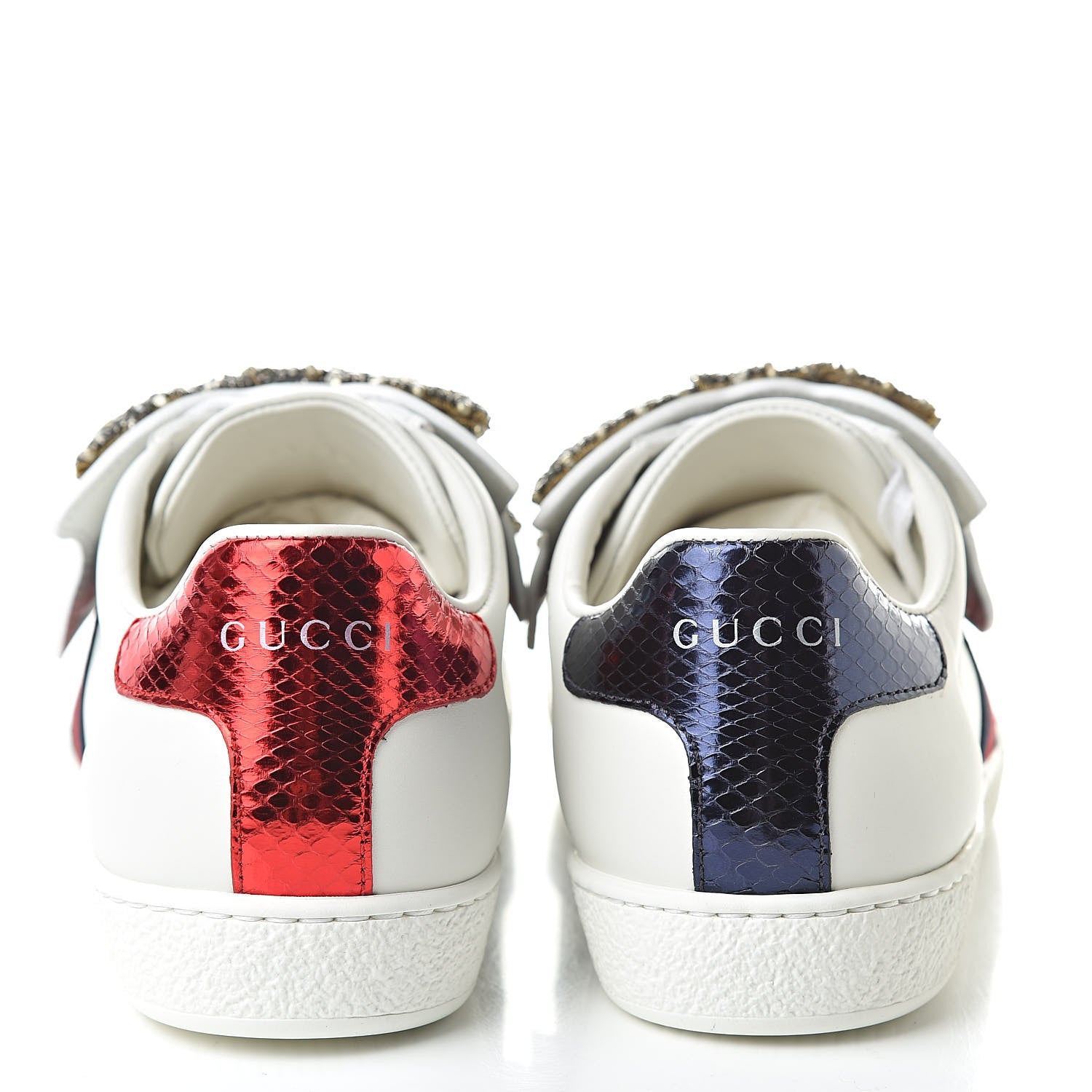 Gucci Calfskin Ayers Web Womens Ace Bow Lace Sneakers 36 White 5 of 11