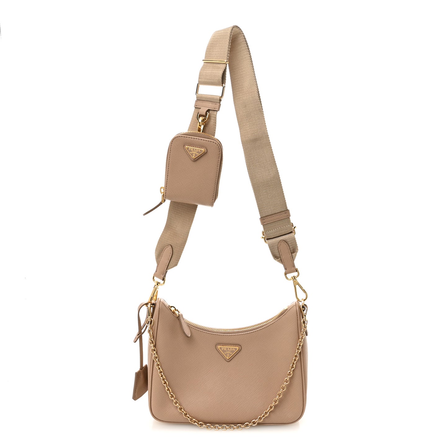 Saffiano Re-Edition 2005 Shoulder Bag Cammeo