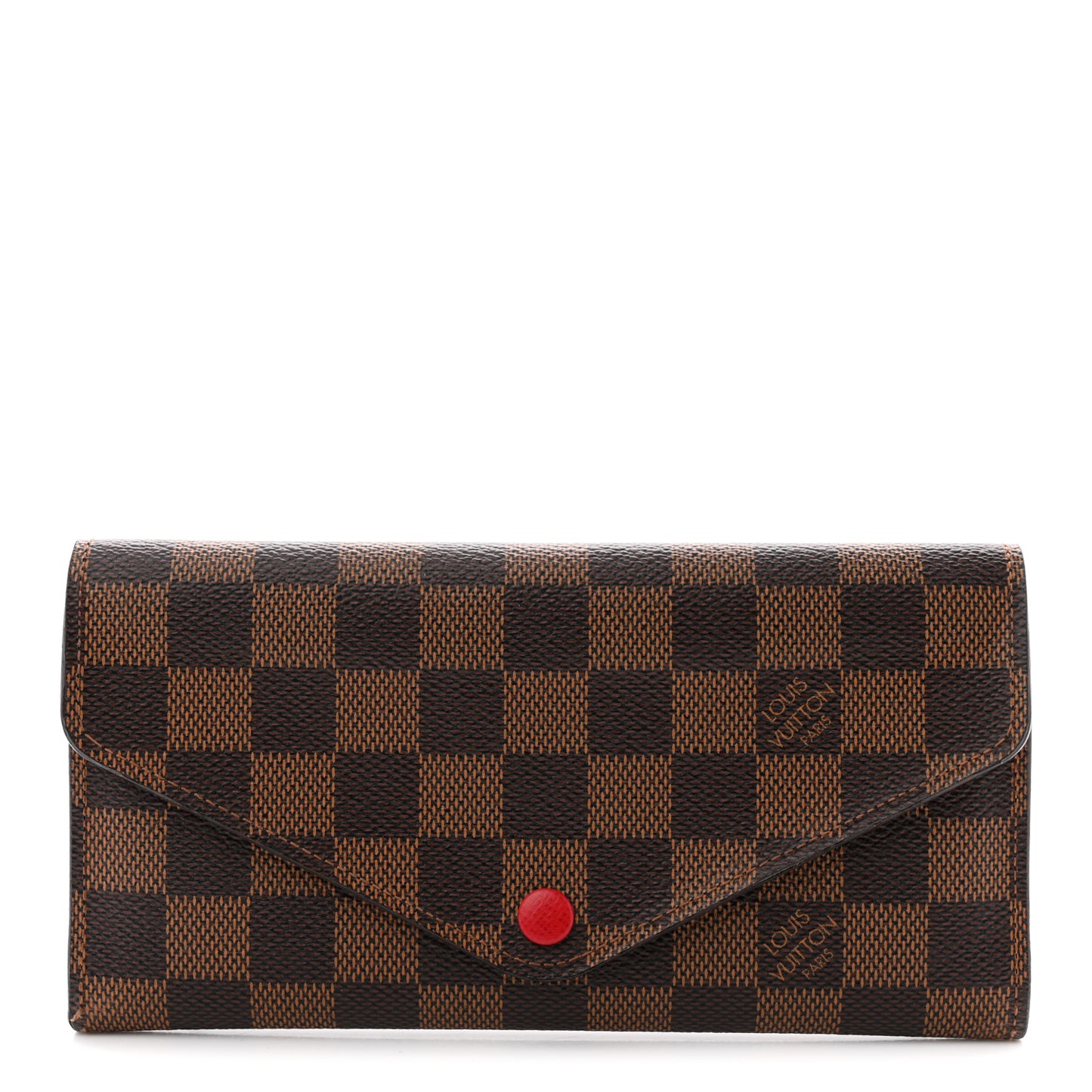 Damier Ebene Josephine Wallet Red
