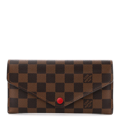 Louis Vuitton Damier Ebene Josephine Wallet Red 1 of 10