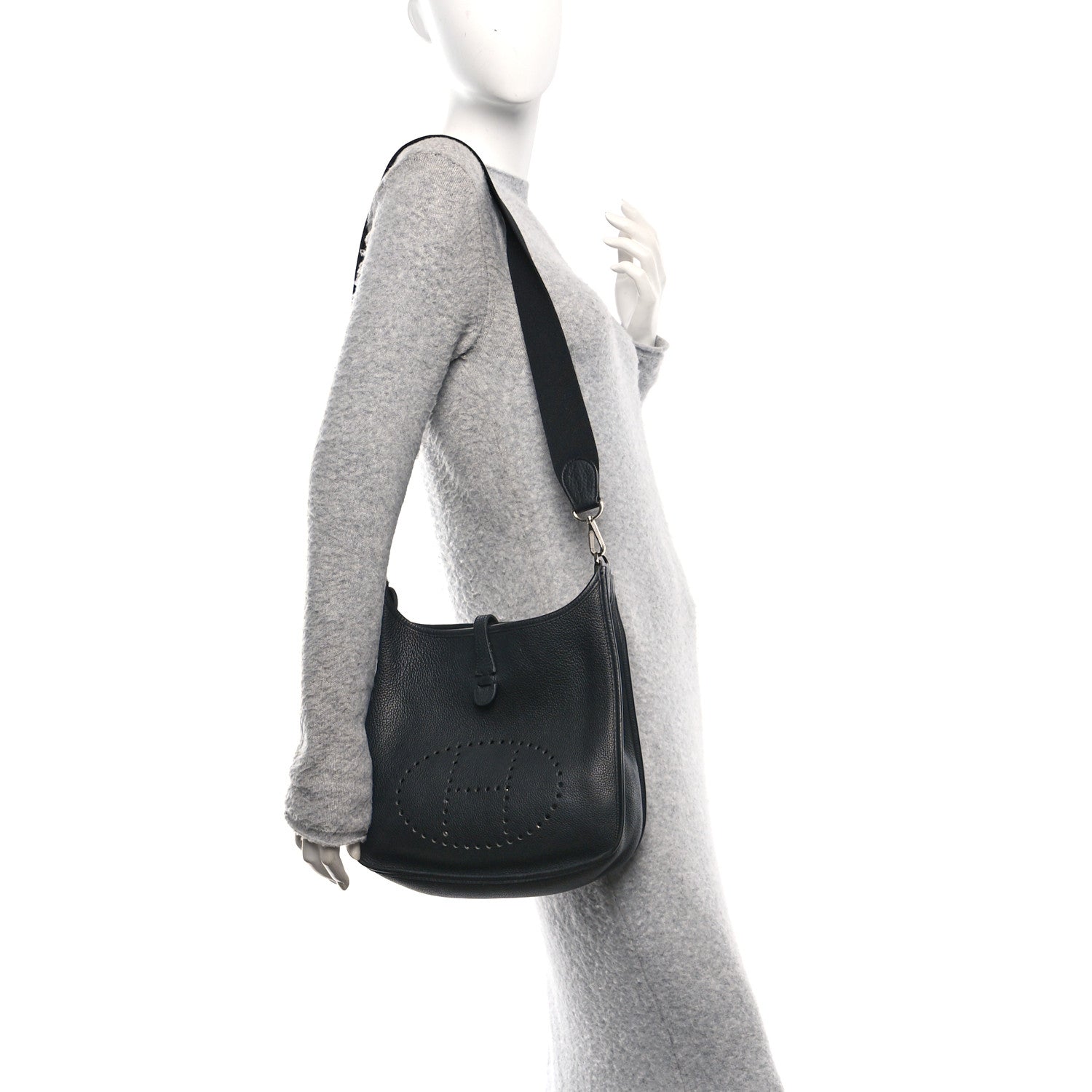 Hermes Taurillon Clemence Evelyne II PM Black 2 of 10