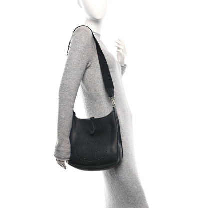 Hermes Taurillon Clemence Evelyne II PM Black 2 of 10