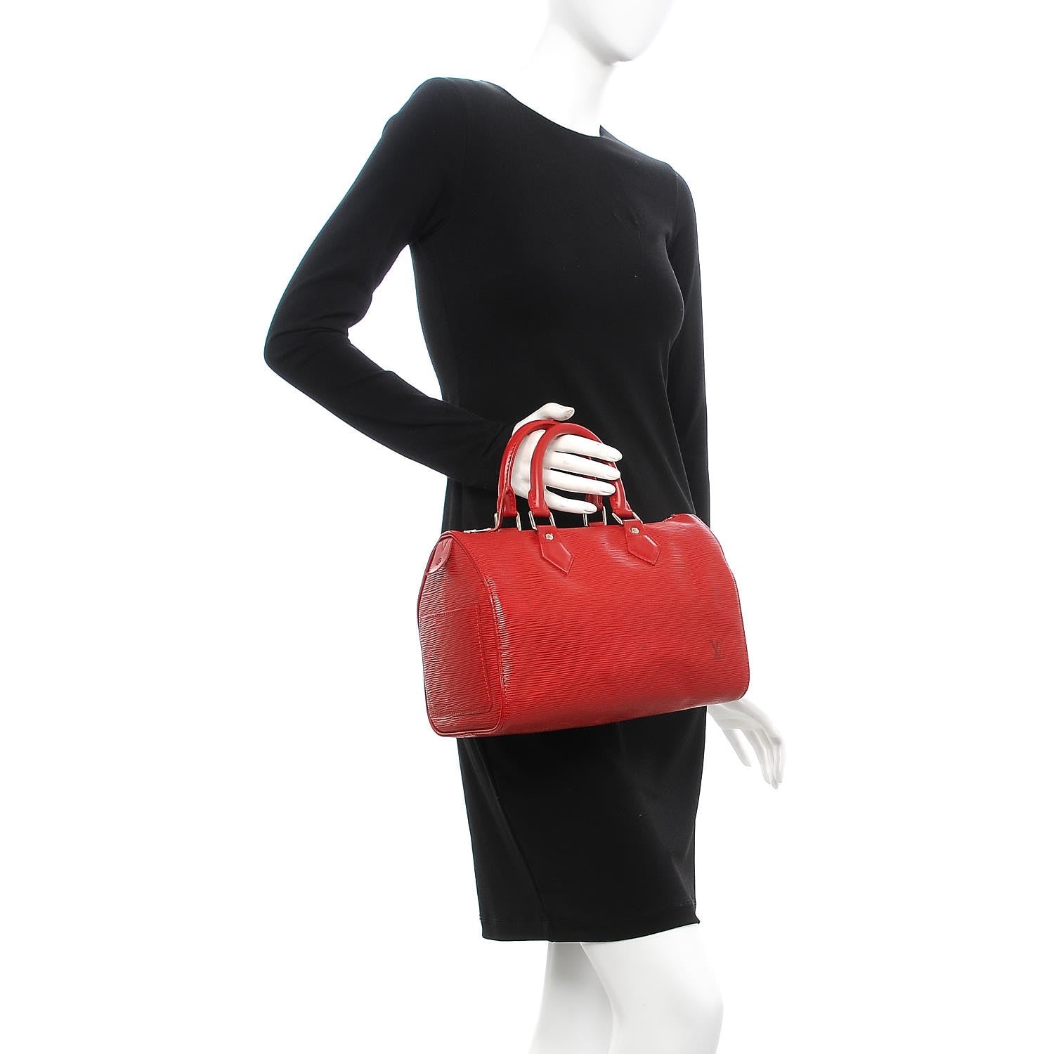 Louis Vuitton Epi Speedy 25 Rouge 2 of 11