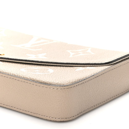 Louis Vuitton Empreinte Monogram Giant Felicie Pochette Tourterelle Creme 10 of 13
