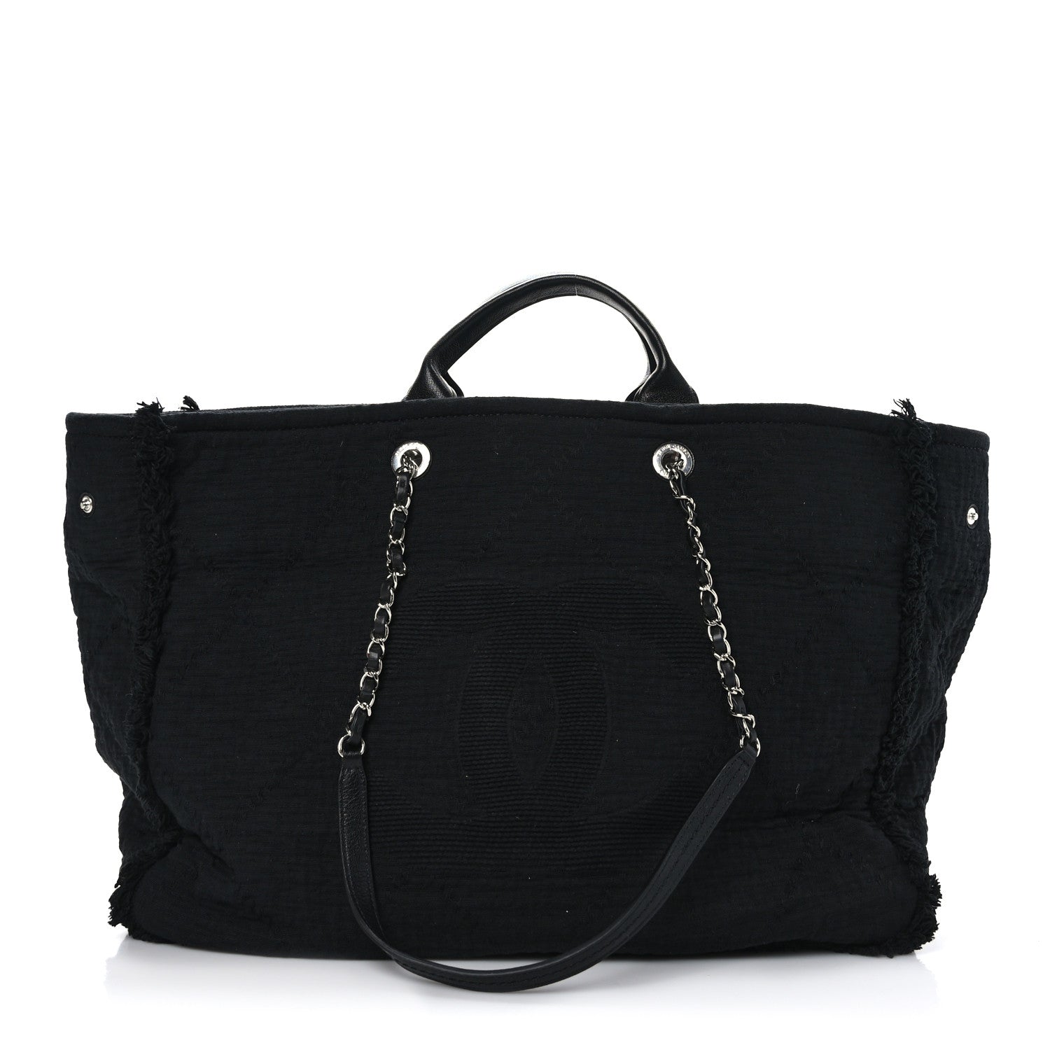 Chanel Canvas Extra Large Double Face Shopping Tote Black 1 of 9