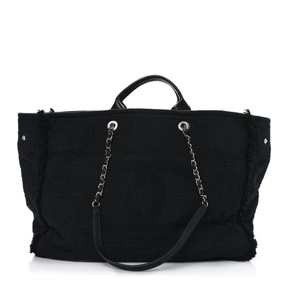 Chanel Canvas Extra Large Double Face Shopping Tote Black 1 of 9