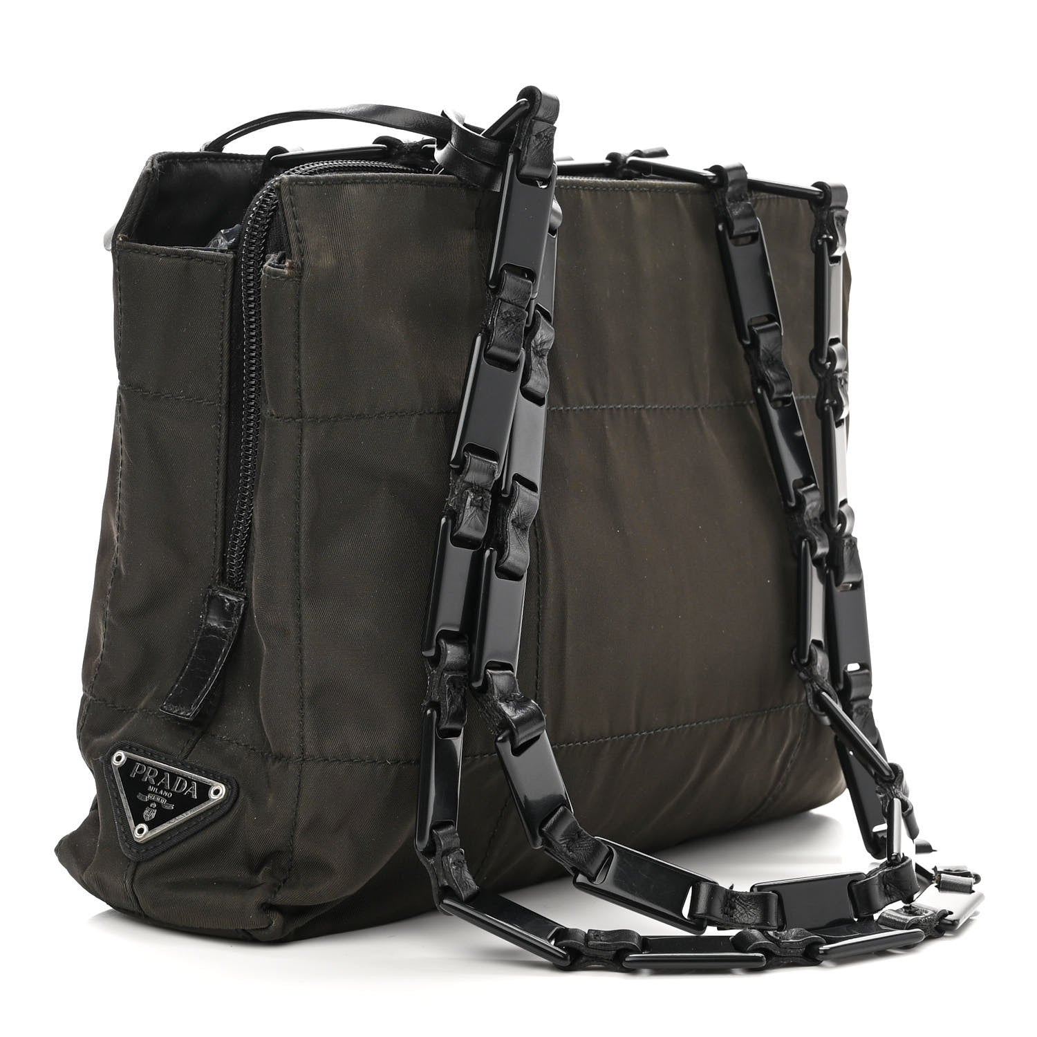 Prada Nylon Tessuto Shoulder Bag Mimetico 3 of 15