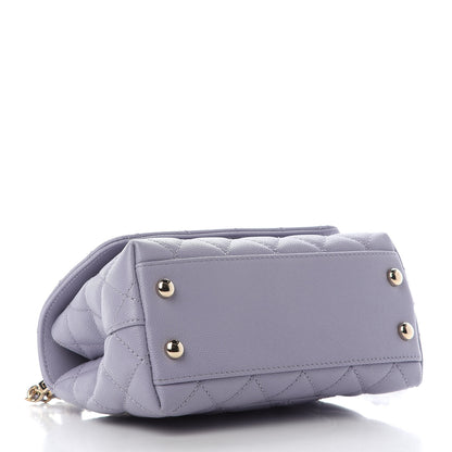 Chanel Caviar Quilted Extra Mini Coco Handle Flap Light Purple 3 of 8