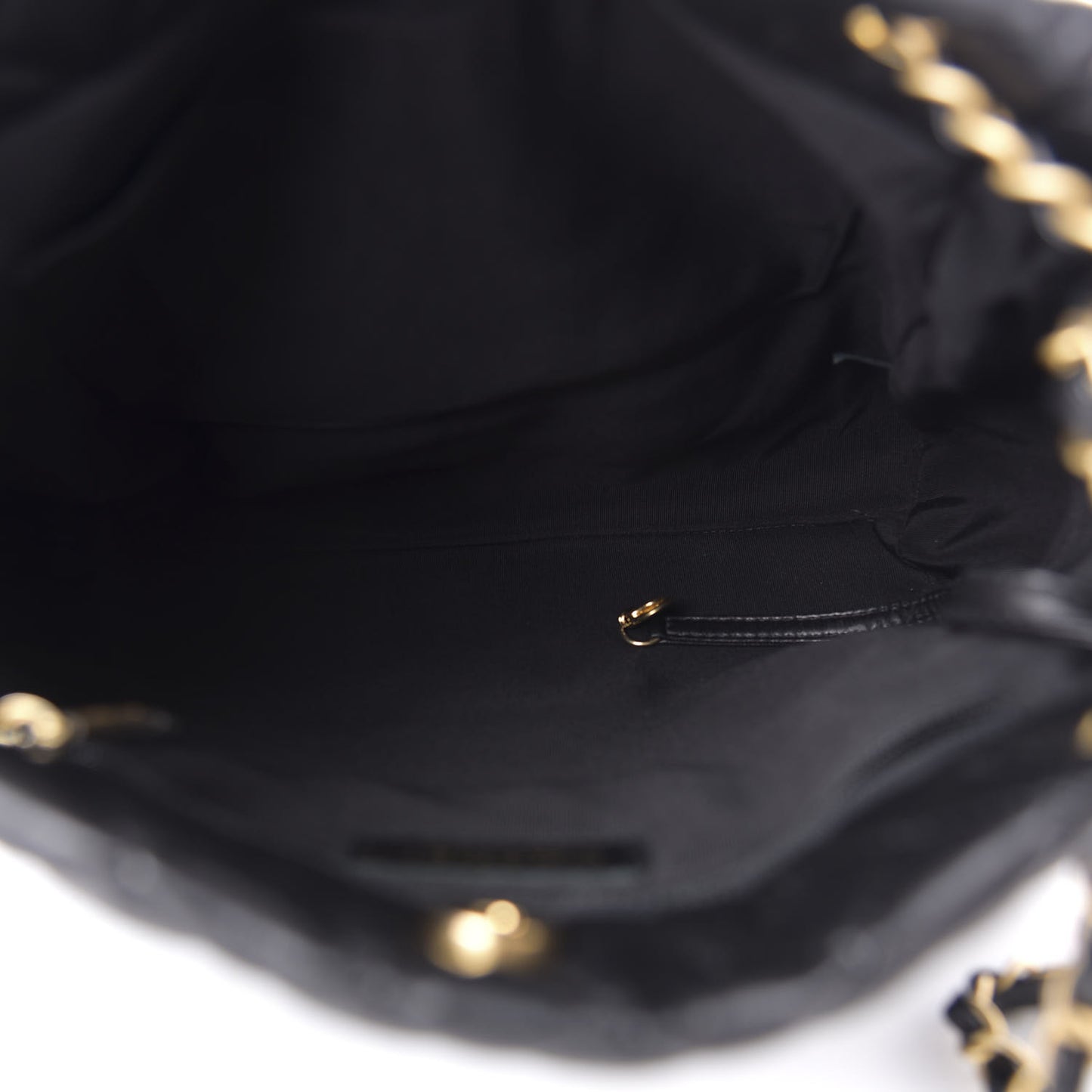 Lambskin Quilted Large Fluffy CC Shopping Tote Black