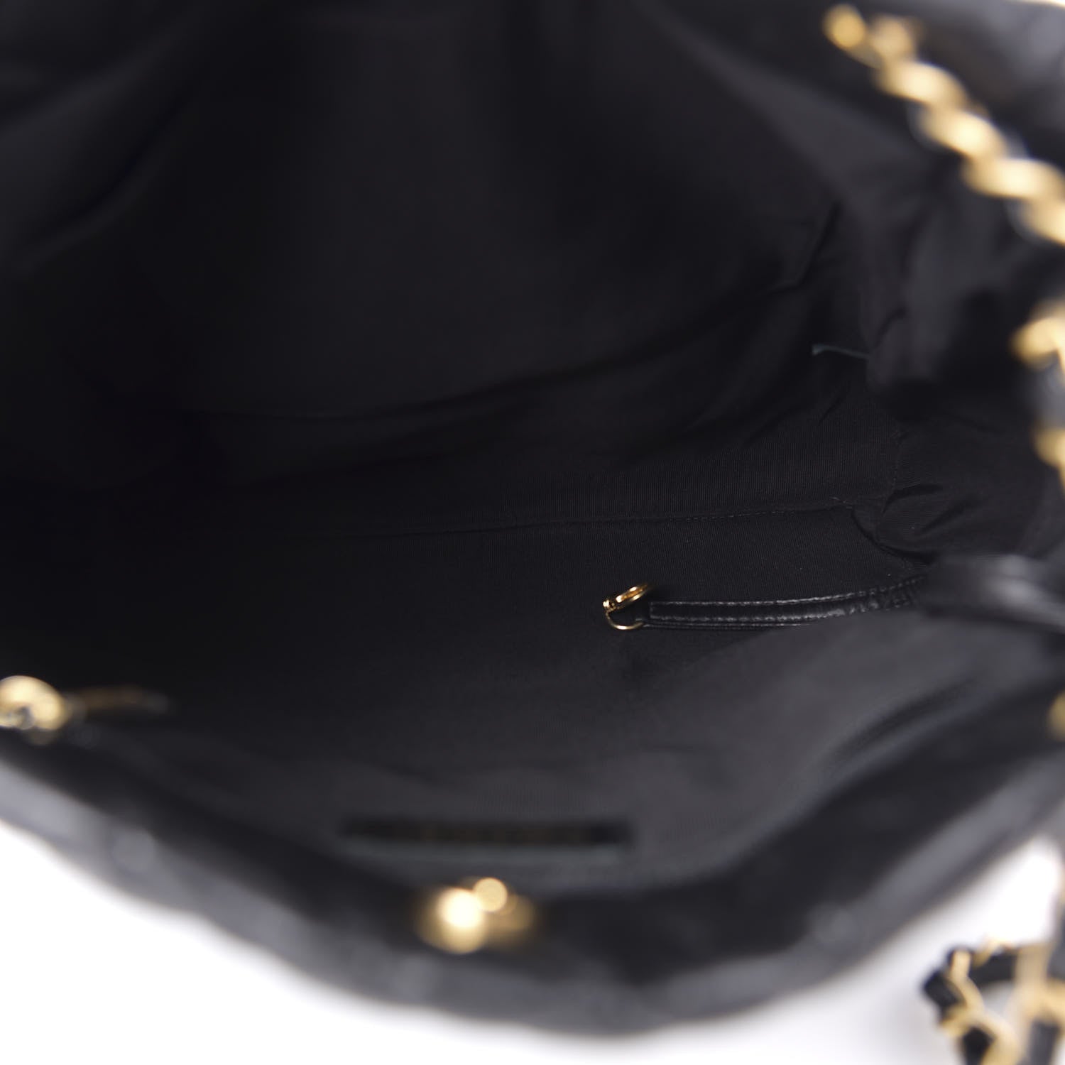 Chanel Lambskin Quilted Large Fluffy CC Shopping Tote Black 5 of 11