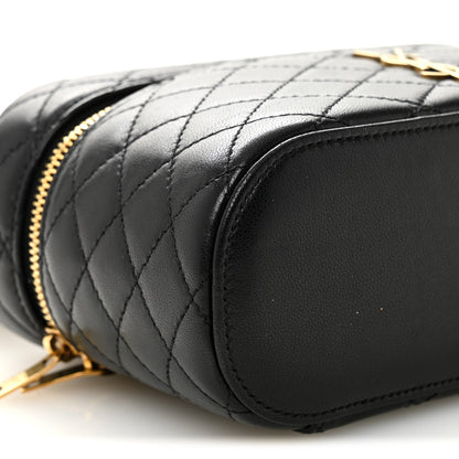 Saint Laurent Lambskin Quilted Mini Gaby Vanity Case Black 9 of 10