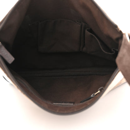 Gucci Crystal Monogram Flat Messenger Bag Dark Brown 5 of 12