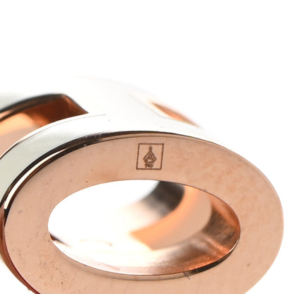 Hermes Rose Gold Lacquered Mini Pop H Earrings White 7 of 8
