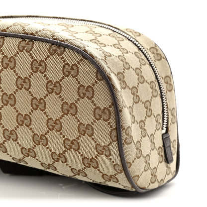 Gucci Monogram Dollar Calfskin Waist Pouch Beige Ebony Testa di Moro Marrone Scuro 10 of 10