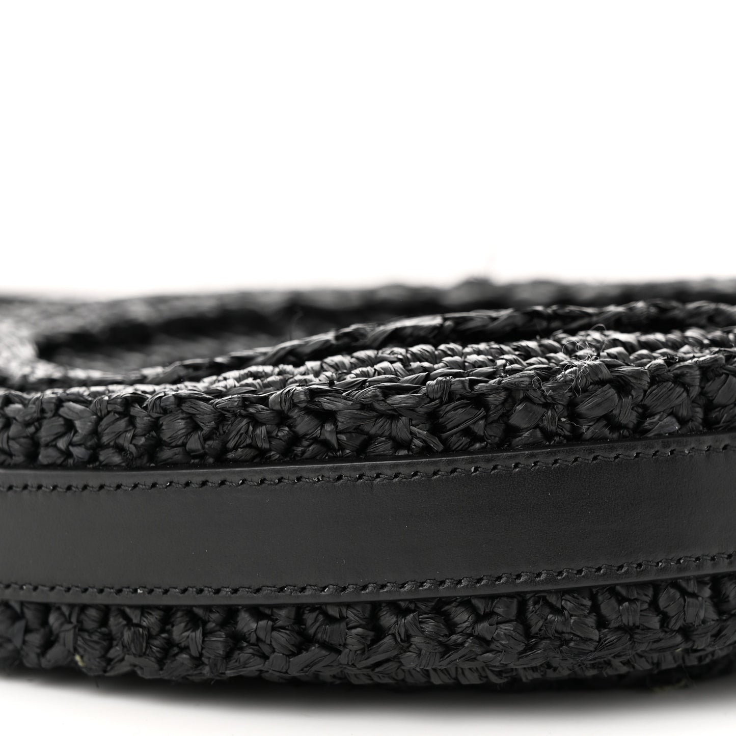 Raffia Sac Round Black