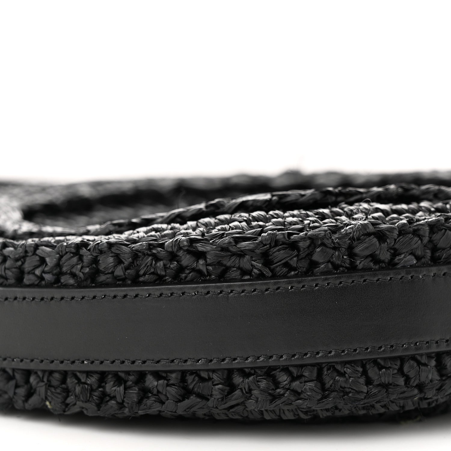 Saint Laurent Raffia Sac Round Black 8 of 9