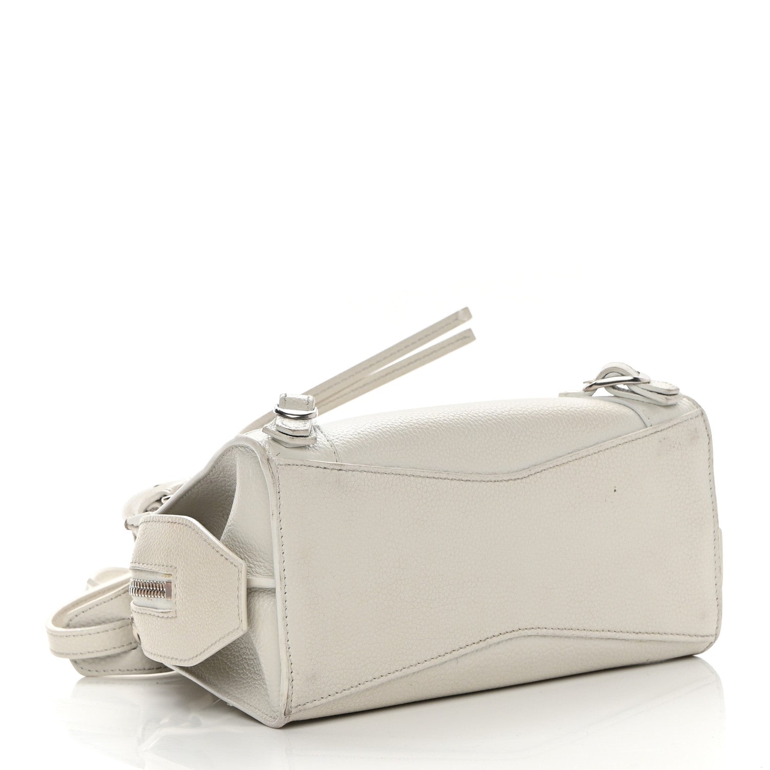 Balenciaga Grained Calfskin Neo Classic Silver Hardware Mini City White 4 of 22