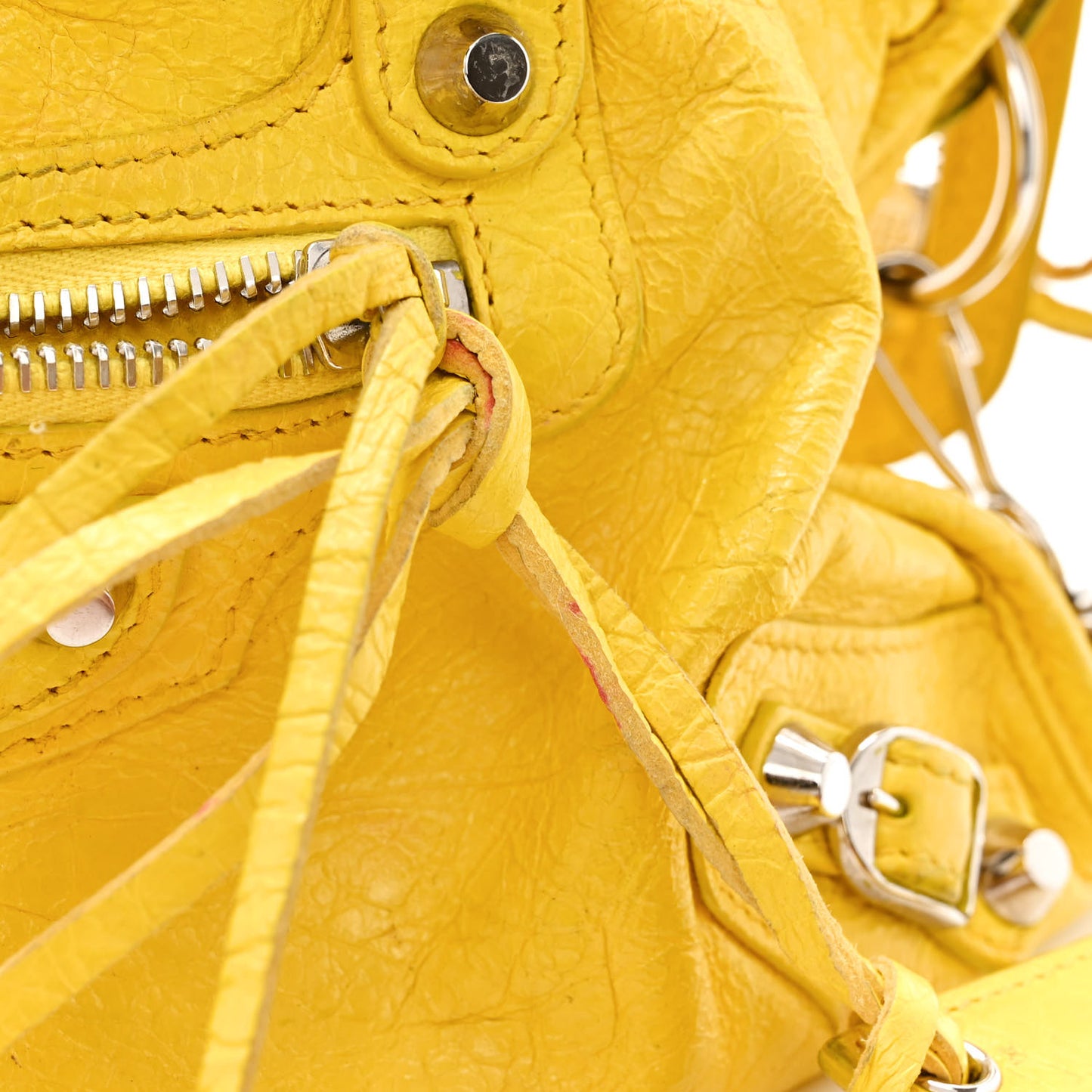 Agneau Classic Silver Hardware City S Jaune Soleil