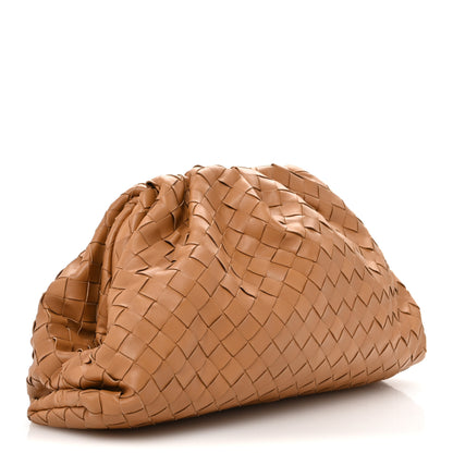 Bottega Veneta Nappa Maxi Intrecciato The Pouch Oversized Clutch Almond 3 of 11