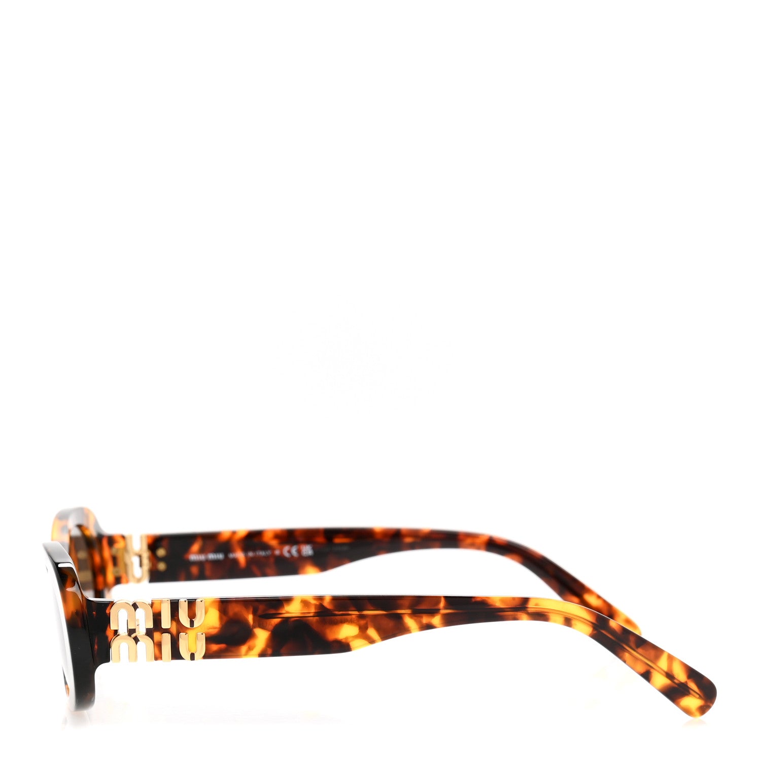 Miu Miu Acetate Oval Sunglasses SMU 06Z Tortoise 3 of 8