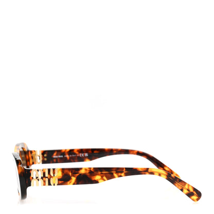 Miu Miu Acetate Oval Sunglasses SMU 06Z Tortoise 3 of 8