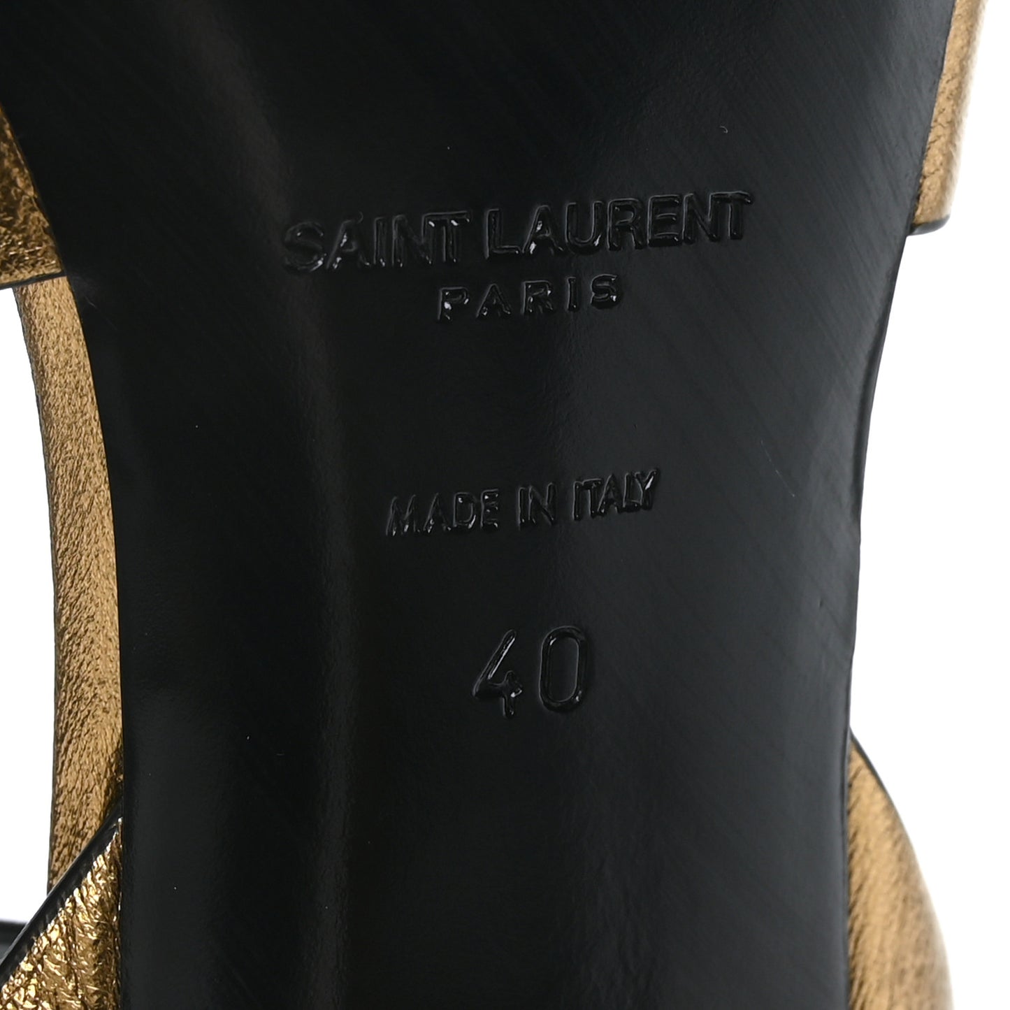 Metallic Calfskin Tribute 105 Sandals 40 Dark Gold