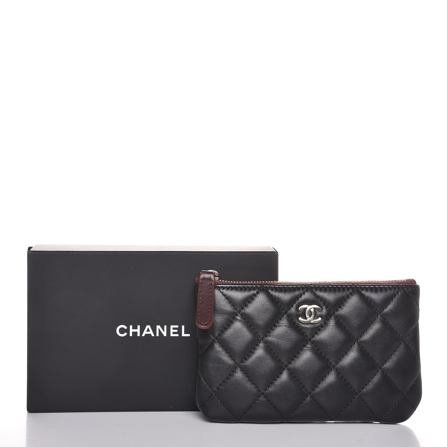 Chanel Lambskin Quilted Small Cosmetic Case Black 8 of 8
