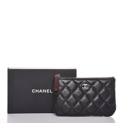 Chanel Lambskin Quilted Small Cosmetic Case Black 8 of 8