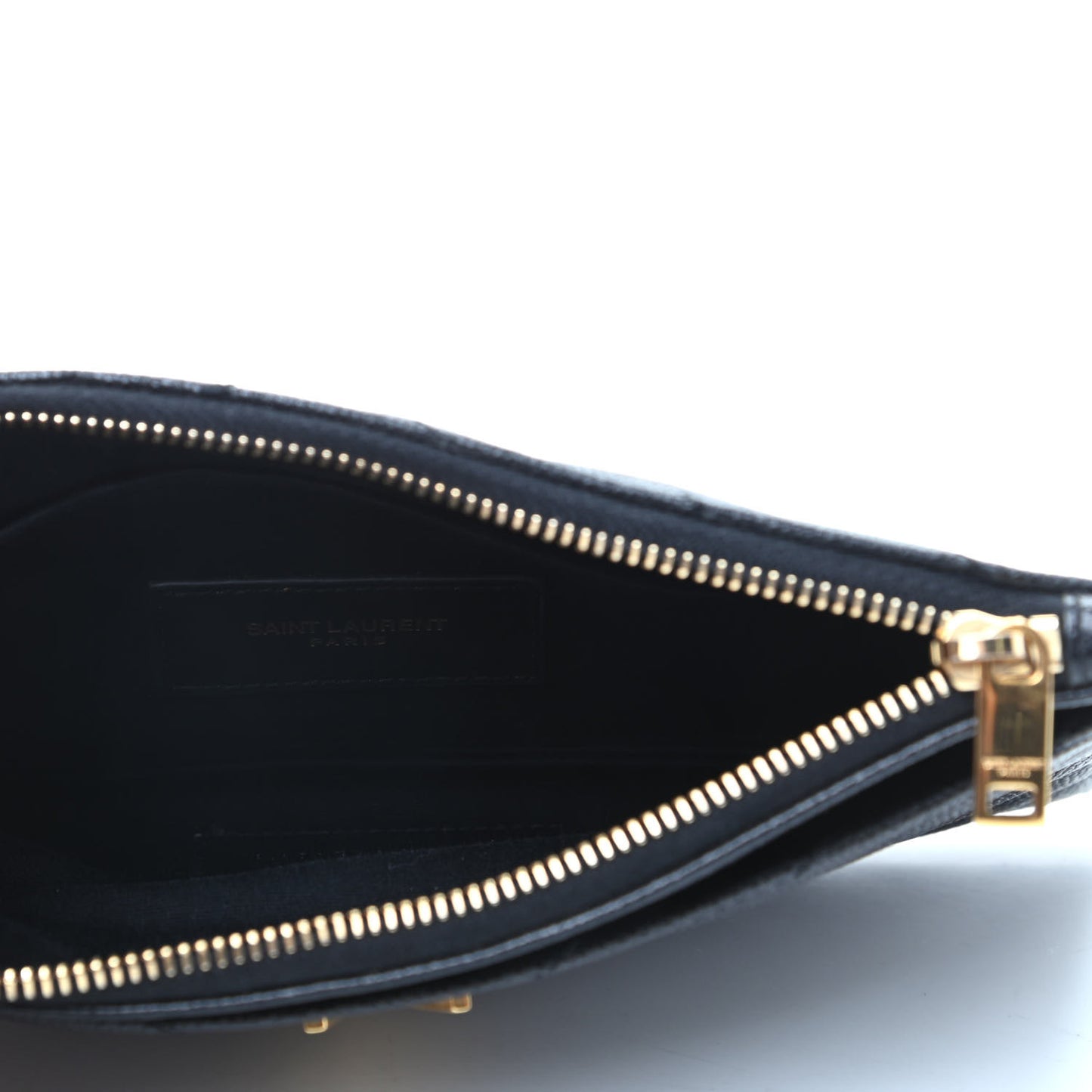 Grain De Poudre Chevron Monogram Bill Pouch Black