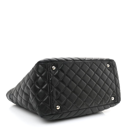 Chanel Lambskin Surpique Chevron Quilted Tote Black 3 of 11