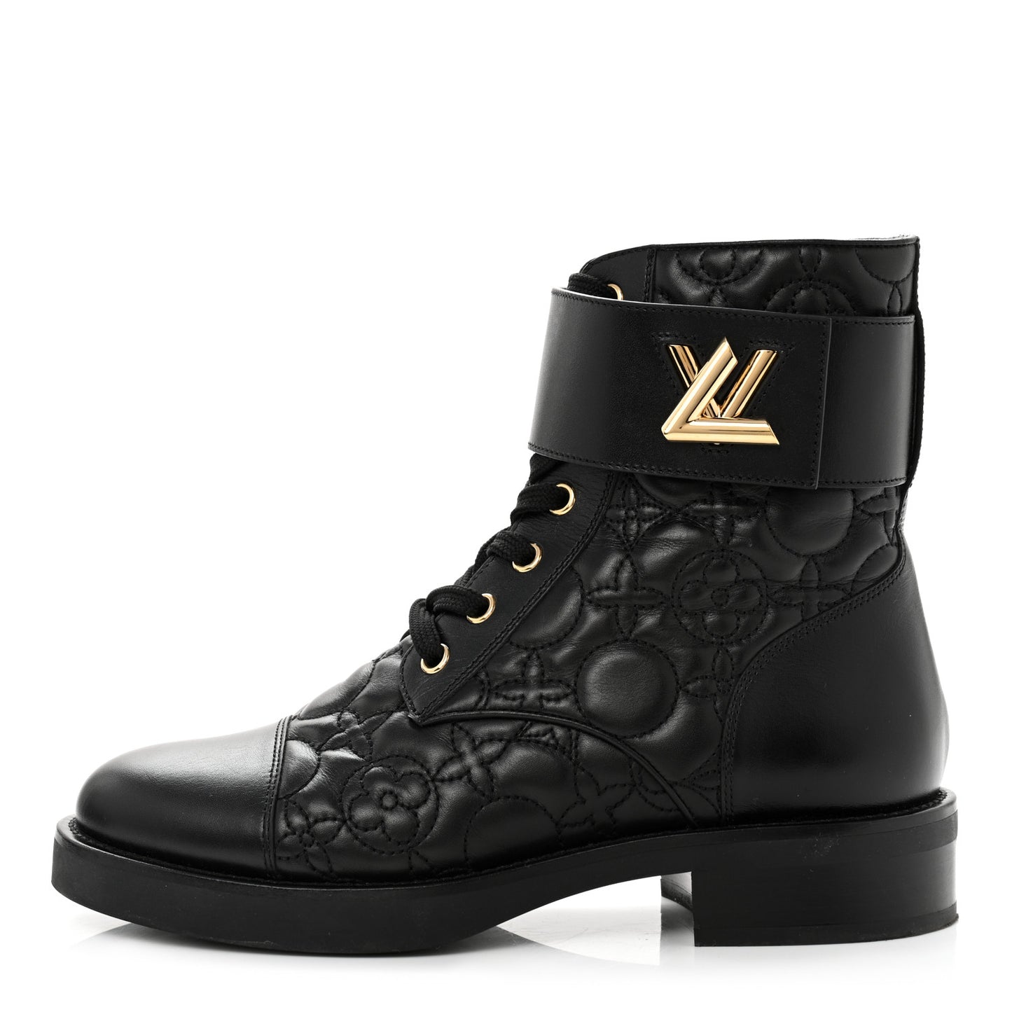Calfskin Embossed Wonderland Ranger Boots 37 Black