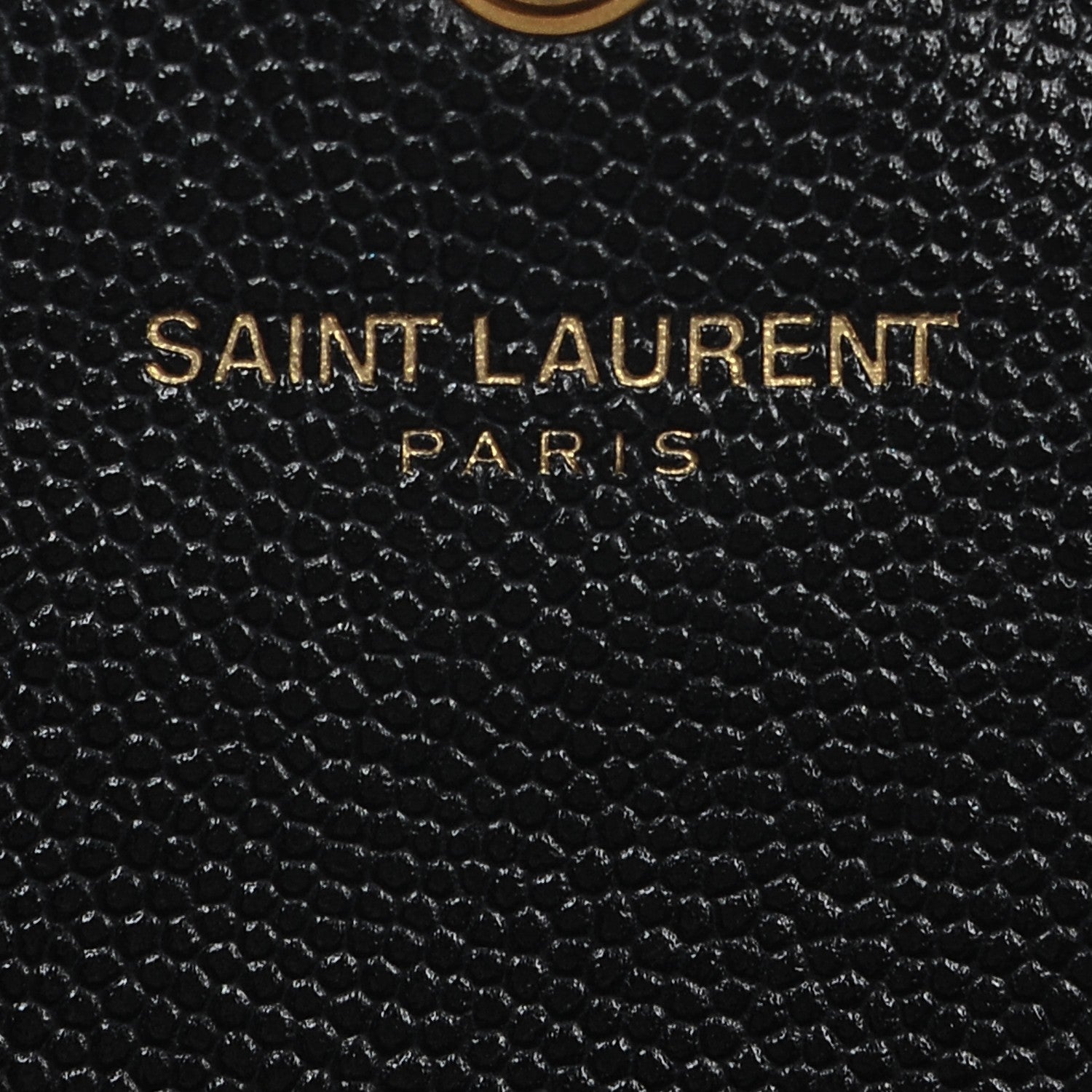 Saint Laurent Grain De Poudre Matelasse Chevron Monogram Envelope Chain Wallet Black 7 of 7