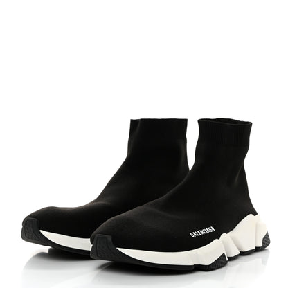 Balenciaga Neoprene Knit Mens Speed Sneakers 44 Black White 3 of 10