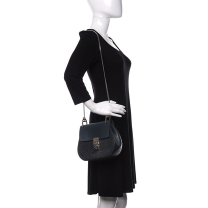 Chloe Suede Smooth Calfskin Drew Shoulder Bag Silver Blue 2 of 16
